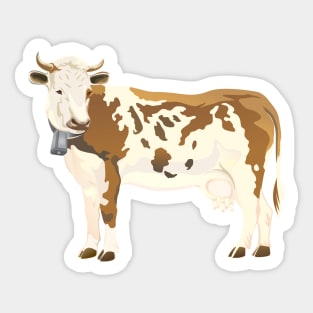 Brown Cow Sticker